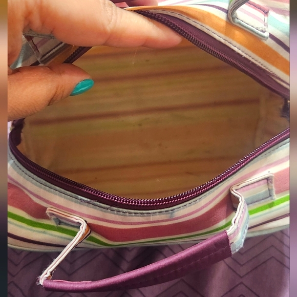 Striped Multicolor Make-up Bag - Picture 3 of 4